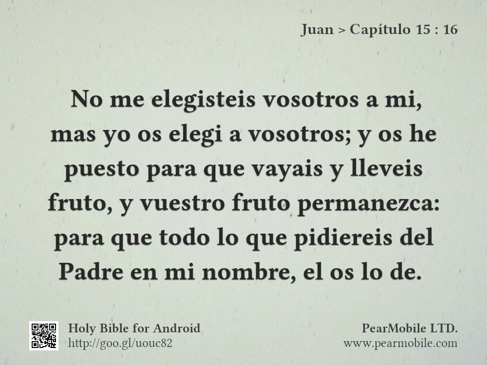 Juan, Capítulo 15:16